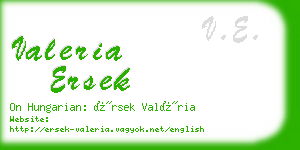 valeria ersek business card